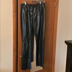 Leather pants.